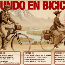 Cartel y programa Jornadas El Mundo en Bicicleta 2026.
